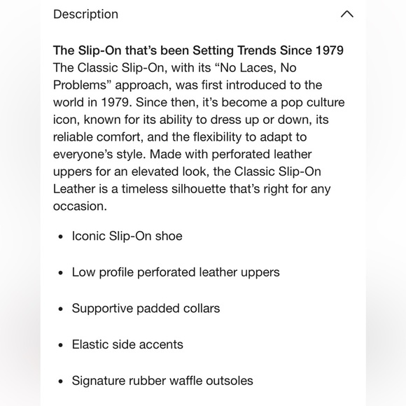 Vans Slip on Perf Leather Shoe Black - Picture 5 of 5